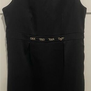Merona Black Mini Dress with Gold Chain Accent